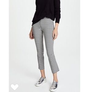 Theory Gingham Skinny Stretch Pant